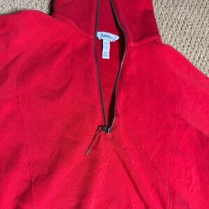 Spanx AirEssentials Half Zip Pullover Sweatshirt in Spanx Red Size Small